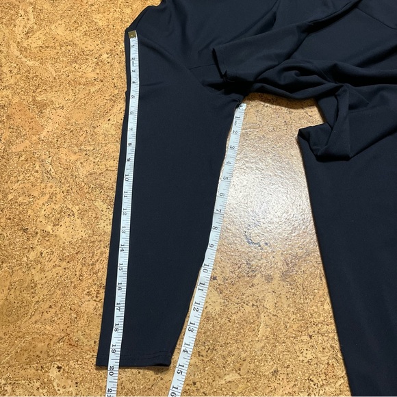 Travelsmith Black Ruched Mock Neck Long Sleeve Dress Sz L Petite - Picture 13 of 13